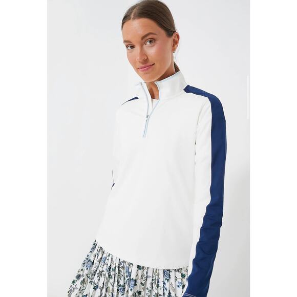 TUCKERNUCK Sport White and Navy Carver Quarter Zip Tee NWT Size XXL - Picture 4 of 13